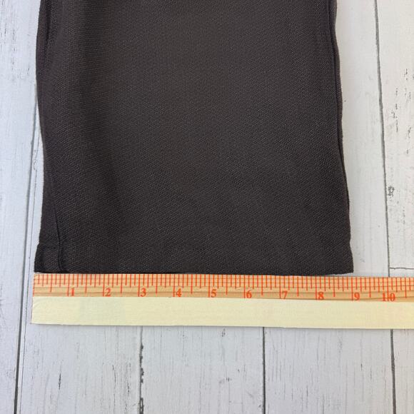 Eileen Fisher Brown Linen Stretch Knit Pull On Straight Ankle Pant Size Small - Picture 13 of 15